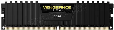 Photo de Kit Barrettes mémoire 32Go (4x8Go) DIMM DDR4 Corsair Vengeance LPX PC4-25600 (3200 Mhz) (Noir)