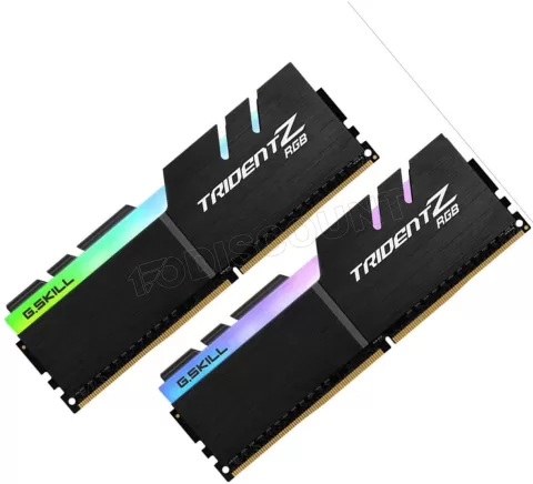 Photo de Kit Barrettes mémoire 32Go (4x8Go) DIMM DDR4 G.Skill Trident Z RGB PC4-19200 (2400 Mhz) (Noir)