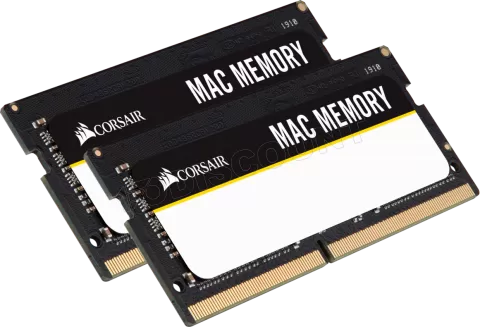 Photo de Kit Barrettes mémoire 64Go (2x32Go) SODIMM DDR4 Corsair Mac Memory  2666MHz (Noir)