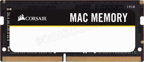 Photo de Kit Barrettes mémoire 64Go (2x32Go) SODIMM DDR4 Corsair Mac Memory  2666MHz (Noir)