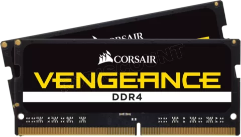 Photo de Kit Barrettes mémoire 64Go (2x32Go) SODIMM DDR4 Corsair Vengeance  2666MHz (Noir)
