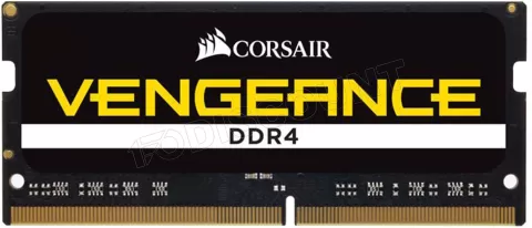Photo de Kit Barrettes mémoire 64Go (2x32Go) SODIMM DDR4 Corsair Vengeance  2666MHz (Noir)