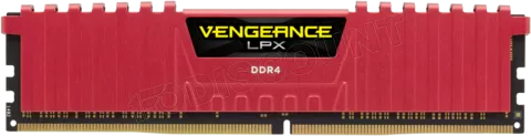 Photo de Kit Barrettes mémoire 8Go (2x4Go) DIMM DDR4 Corsair Vengeance LPX  2666Mhz (Rouge)