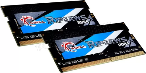 Photo de Kit Barrettes mémoire SODIMM DDR4 16Go (2x8Go) G.Skill RipJaws  2666Mhz (Noir)
