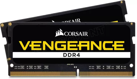 Photo de Kit Barrettes mémoire SODIMM DDR4 Corsair Vengeance  2400Mhz 32Go (2x16Go) (Noir)