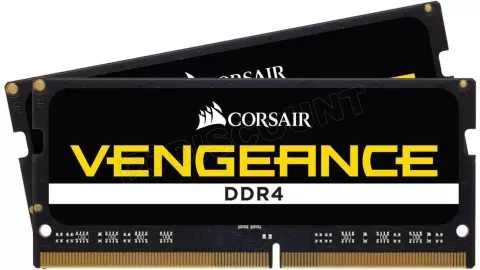 Photo de Kit Barrettes mémoire SODIMM DDR4 Corsair Vengeance  2667Mhz 32Go (2x16Go) (Noir)