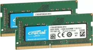 Photo de Kit Barrettes mémoire SODIMM DDR4 Crucial PC4-19200 (2400 Mhz) 16Go (2x8Go) (Vert)