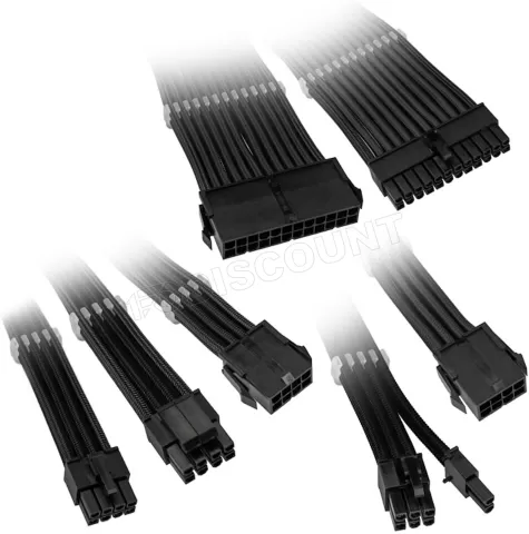 Photo de Kit de câbles modulaires Kolink Core Adept pour alimentations (Noir)