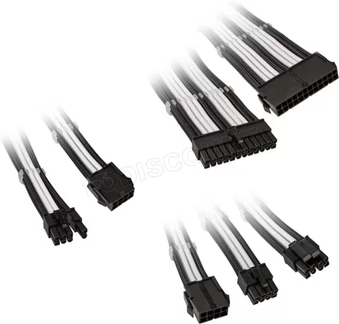 Photo de Kit de câbles modulaires Kolink Core Adept pour alimentations (Noir/Blanc)