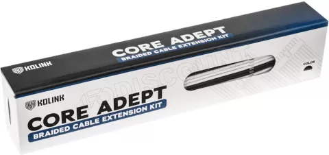Photo de Kit de câbles modulaires Kolink Core Adept pour alimentations (Noir/Blanc)