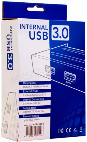 Photo de Kit facade Chieftec 3.5" - 2 ports USB 3.0 (Noir)