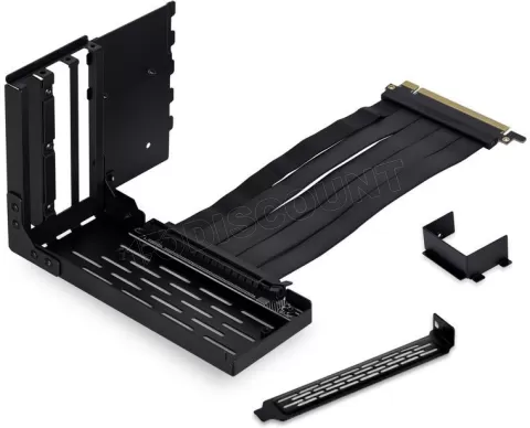 Photo de Kit Riser PCIe 4.0 16X Lian-Li pour O11 Dynamic Evo avec support vertical et nappe 20cm (Noir)
