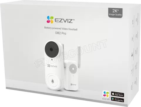Photo de Kit sonnette vidéo connectée Ezviz DB2 Pro (Blanc)