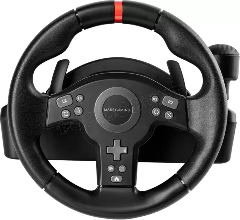 Photo de Kit Volant, Pédalier et Levier de vitesse Mars Gaming MWH-RSXOne (Noir)