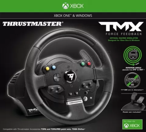 Photo de Kit Volant + Pédalier Thrustmaster TMX à retour de force PC/Xbox One