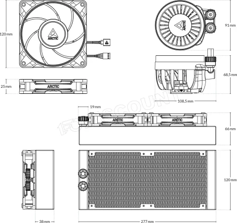 Photo de Kit Watercooling AIO Arctic Liquid Freezer III Pro - 240mm SI