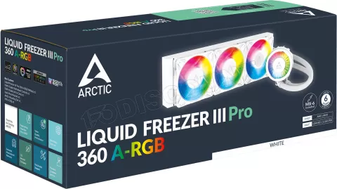 Photo de Kit Watercooling AIO Arctic Liquid Freezer III Pro RGB - 360mm (Blanc)