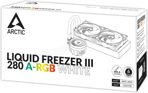 Photo de Kit Watercooling AIO Arctic Liquid Freezer III RGB - 280mm (Blanc)