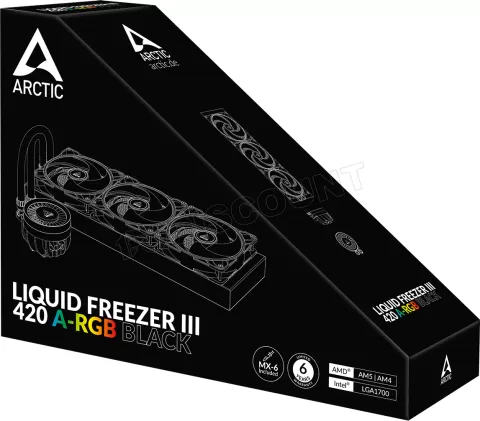 Photo de Kit Watercooling AIO Arctic Liquid Freezer III RGB - 420mm (Noir)