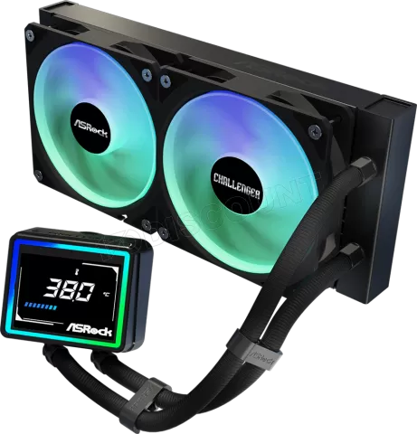 Photo de Kit Watercooling AIO ASRock Challenger Digital RGB - 240mm (Noir)