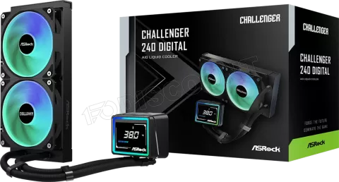 Photo de Kit Watercooling AIO ASRock Challenger Digital RGB - 240mm (Noir)
