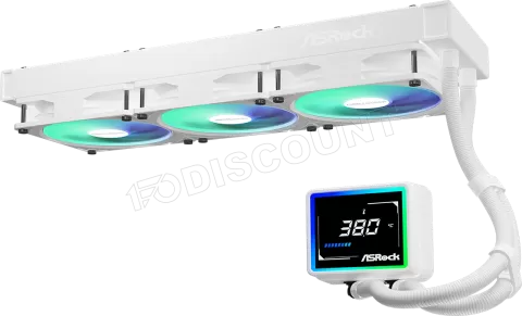 Photo de Kit Watercooling AIO ASRock Challenger Digital RGB - 360mm (Blanc)