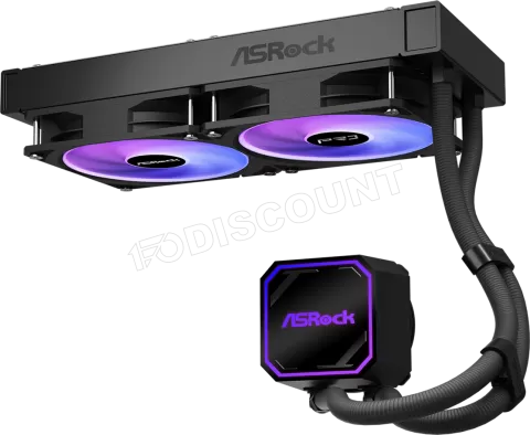 Photo de Kit Watercooling AIO ASRock Pro RGB - 240mm (Noir)