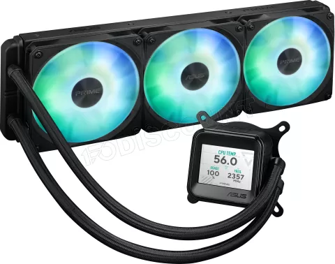 Photo de Kit Watercooling AIO Asus Prime LC 360 RGB LCD - 360mm (Noir)