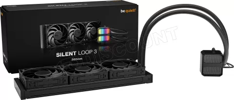 Photo de Kit Watercooling AIO be quiet! Silent Loop 3 RGB - 360mm (Noir)