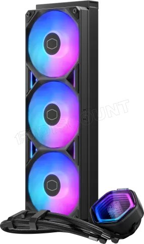 Photo de Kit Watercooling AIO Cooler Master MasterLiquid Atmos II Pixel LED RGB - 360mm (Noir)