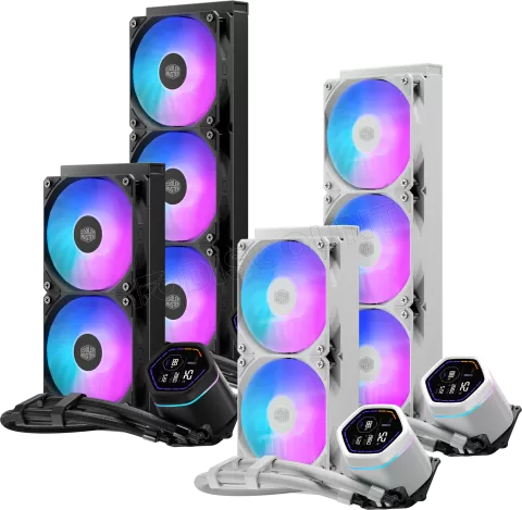 Photo de Kit Watercooling AIO Cooler Master MasterLiquid Core Nex Digital RGB - 240mm (Blanc)