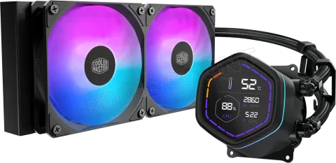 Photo de Kit Watercooling AIO Cooler Master MasterLiquid Core Nex Digital RGB - 240mm (Noir)