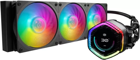 Photo de Kit Watercooling AIO Cooler Master MasterLiquid Ion RGB - 360mm (Noir)