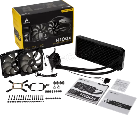 Photo de Kit Watercooling AIO Corsair Hydro Series H100X - 240mm (Noir)