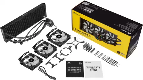 Photo de Kit Watercooling AIO Corsair Hydro Series H150i Pro XT RGB - 360mm (Noir)