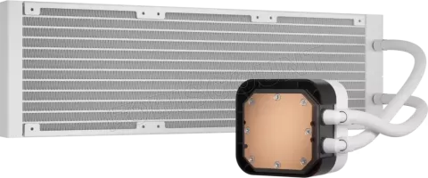 Photo de Kit Watercooling AIO Corsair iCue H150i Elite LCD XT RGB - 360mm (Blanc)