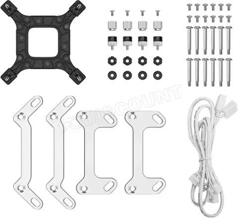 Photo de Kit Watercooling AIO DeepCool LM RGB -360mm (Blanc)