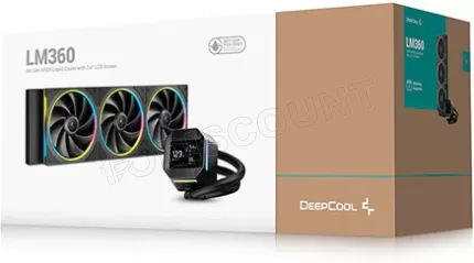 Photo de Kit Watercooling AIO DeepCool LM RGB -360mm (Noir)