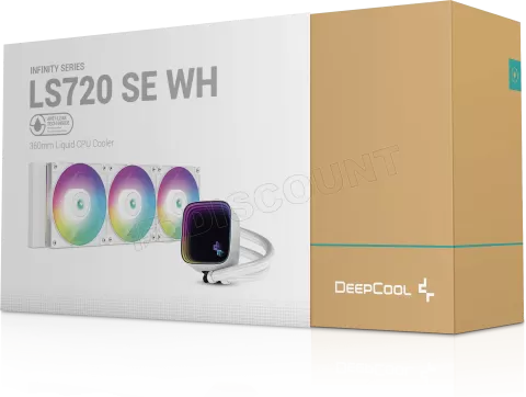 Photo de Kit Watercooling AIO DeepCool LS720 SE RGB - 360mm (Blanc)