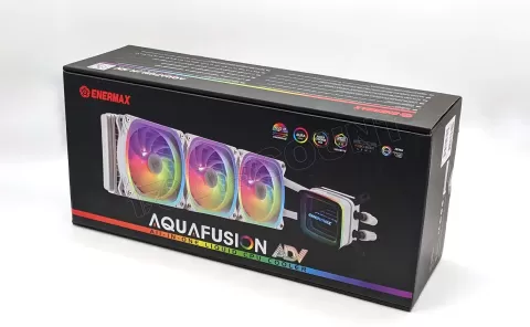 Photo de Kit Watercooling AIO Enermax AquaFusion ADV RGB - 360mm (Blanc)