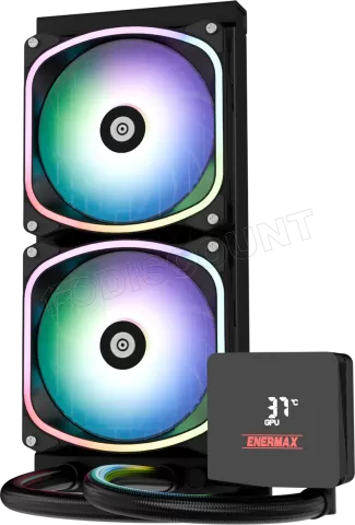 Photo de Kit Watercooling AIO Enermax AquaFusion II RGB - 240mm (Noir)