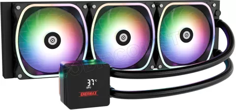 Photo de Kit Watercooling AIO Enermax AquaFusion II RGB - 360mm (Noir)