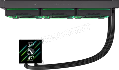 Photo de Kit Watercooling AIO Gamemax Hailstorm 360mm (Noir)
