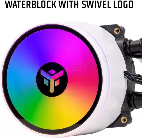 Photo de Kit Watercooling AIO iTek Evoliq RGB - 240mm (Blanc)