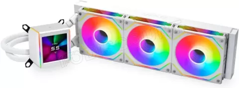 Photo de Kit Watercooling AIO Lian Li Galahad II LCD SL-Infinity RGB - 360mm (Blanc)