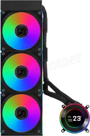 Photo de Kit Watercooling AIO Lian Li HydroShift II LCD-C CL Wireless RGB - 360mm (Noir)