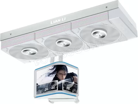 Photo de Kit Watercooling AIO Lian Li HydroShift II OLED P28 RGB - 360mm (Blanc)