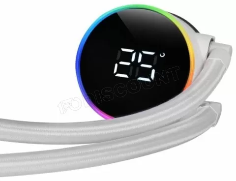 Photo de Kit Watercooling AIO Mars Gaming ML-LCD RGB - 360mm (Blanc)
