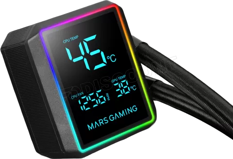 Photo de Kit Watercooling AIO Mars Gaming ML-LCDPro RGB - 240mm (Noir)