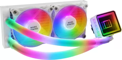 Photo de Kit Watercooling AIO Mars Gaming ML-Ultra RGB - 240mm (Blanc)